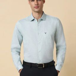 Allen Solly Green Cotton Slim Fit Printed Shirt-picture-20