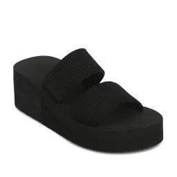Truffle Collection Black Casual Wedges image 1