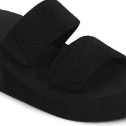 Truffle Collection Black Casual Wedges image 4