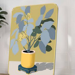 Livin'luxe Beige & Blue Wooden Floral Wall Art-picture-44