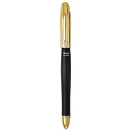 Montex Crown Ball Pen Blue Ink Color & Black and Rose Gold Body Color-17