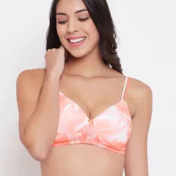 Clovia Orange Non Wired Padded Full Coverage Bra-image-16