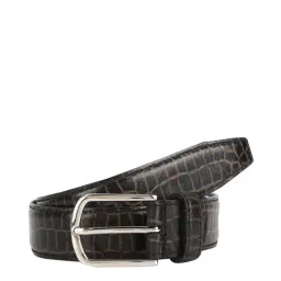 Aditi Wasan Black Leather Waist Belt for Men-12