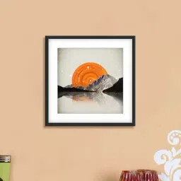 999store Grey & Orange Sun Rise Poster-34