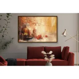 ARTE'VENUE Autumn Gold Gold & Black Canvas Wall Art - Set of 1 (16 X 11 inch)-22