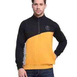 Cantabil Mustard Colour-Block Sweatshirt-picture-18