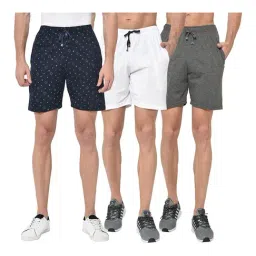 Vimal Jonney Multicolor Regular Fit Shorts - Pack of 3-picture-3