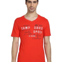 Dyca Red V Neck T-Shirt-image-25