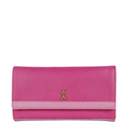 Baggit Pink Solid Tri-Fold Wallet for Women-image-57