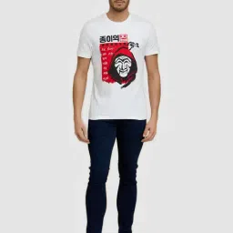 celio* White Regular Fit Crew T-Shirt-image-7