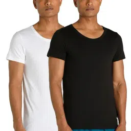 Puma Puma White & Puma Black Regular Fit Vest - Pack Of 2-image-7