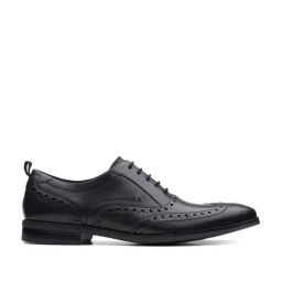 Clarks Men's StanfordBrogue Black Brogue Shoes-image-62