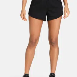 Puma Black Regular Fit High Rise Sports Shorts-image-2