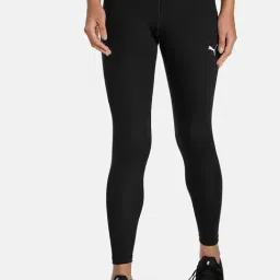 Puma Black Logo Print Mid Rise Tights-picture-23