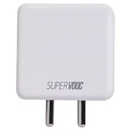 Loire Original SuperVooc Ultra Fast Charging Mobile Adapter 65 W White & Green Supports Dash, Warp & Vooc-0
