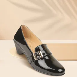 VALIOSAA Women Black Solid Pumps-20