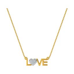 Kisna Diamond & Gold Jewellery 18k Esta Diamond Pendant with Chain-image-13
