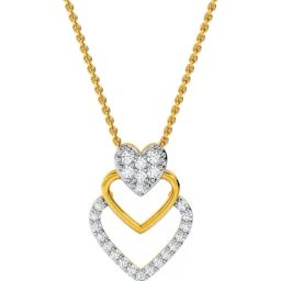 Kisna Diamond & Gold Jewellery 18k Lekha Diamond Pendant-image-32