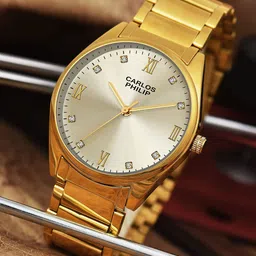 CARLOS PHILIP Men Brass Embellished Bracelet Style Straps Analogue Watch Romaluxe-image-57