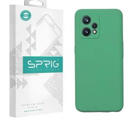 Sprig Liquid Silicone Back Cover for REALME 9 PRO PLUS (Green)-image-62