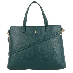Baggit Green Textured Medium Handbag-image-9