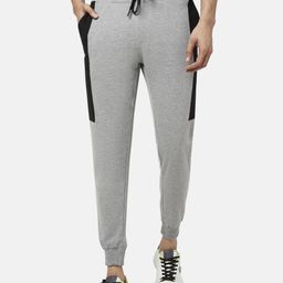 People Men Grey Melange Slim Fit Joggers-image-61