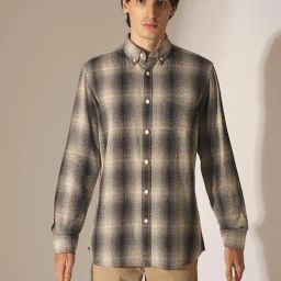 Selected Homme Black Cotton Slim Fit Checks Shirt-image-97
