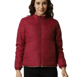 Allen Solly Maroon Regular fit Solid Jackets-picture-14
