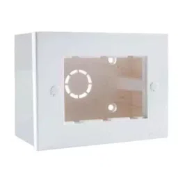GreatWhite 3 Module Solo Plate With Surface Box in White Color and Plastic Body, 20503-wBOX (Pack of 10)-25