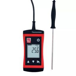 RS PRO RS 1710 Wired Digital Thermometer for HVAC, Industrial Use, Type T Thermocouple Probe, 1 Input(s), +250°C Max, Model No 2050973-34