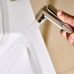 D&B BATHWARE ABS Chrome Finish Health Faucet with 1 m Hose and Holder, DB-TLTHF6653 image 3