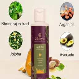 Zanya Non-Sticky Hair Oil For Hair Growth With Argan & Jojoba Oil - 120 ml image 2