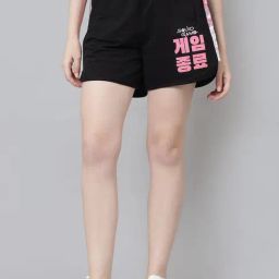 Free Authority Black Regular Fit Printed Shorts-picture-24