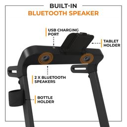 Flexnest Flextread 5HP Peak Treadmill Running Pad for Cardio with in-Built Bluetooth Speaker Black image 3