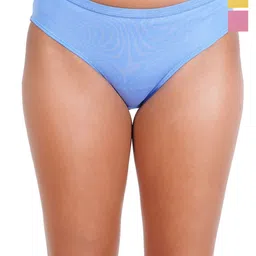 Liigne Pack Of 3 Cotton Mid Rise Basic Briefs VCPC1943-XS-image-86