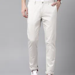 Blackberrys Men Tapered Fit Low-Rise Trousers-18