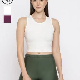 La Intimo Cream, Cream, Wine Teeny Weeny Camisole (Pack of 3)-image-49