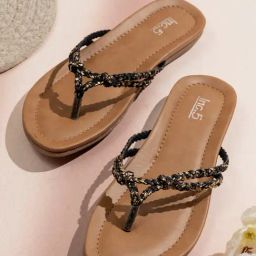 Inc.5 Women's Black Thong Sandals-image-51