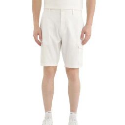 Rare Rabbit White Relaxed Fit Solid Shorts-image-34