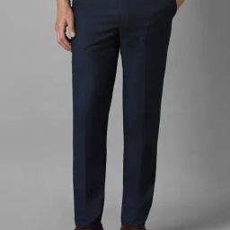 Louis Philippe Navy Slim fit Solid Formal Trouser-picture-14