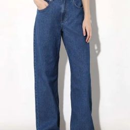 Only Blue Cotton Wide Leg Fit Jeans-picture-32
