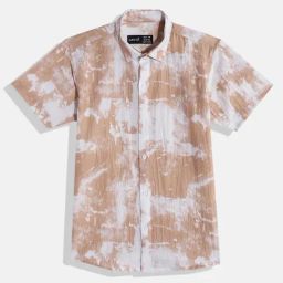 Cavio Boys Tan Cotton Over Dyed Shirts-image-3