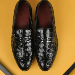 Mochi Men's Black Loafers-image-36