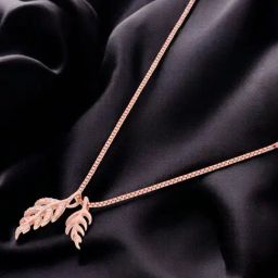 crash.club By CKC 925 Silver Double Leaf Pendant Necklace-image-87