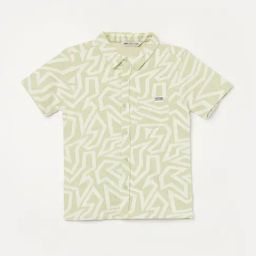 Fame Forever by Lifestyle Boys Green Cotton Printed Shirt-picture-13