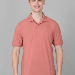 Cantabil Men Solid Polo Collar Cotton T-shirt-image-75