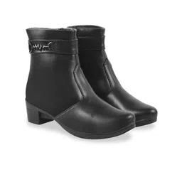 Shoetopia Girls Zipper Heeled Boots-image-42