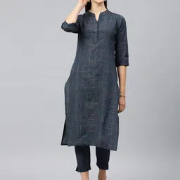 HRITIKA Women Self Design Regular Kurta with Trousers-picture-25