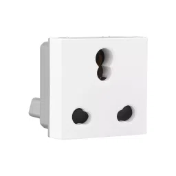 Legrand Indian Standard Sockets with Shutter Allzy 6/16 Amp 2 Module Glossy White, 6811 22 (Pack of 10 Pcs)-17