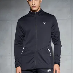 Technosport Men Solid Mock Neck Lightweight Training or Gym Sporty Jacket-image-70